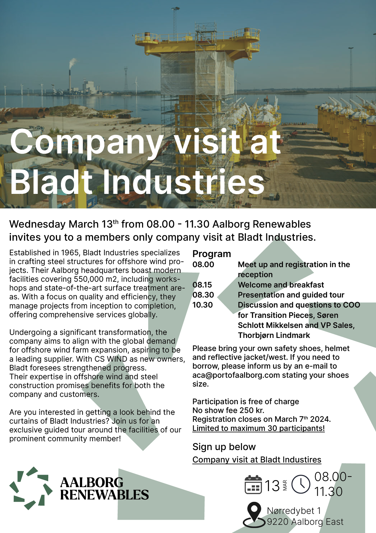 Company visit at Bladt Industries